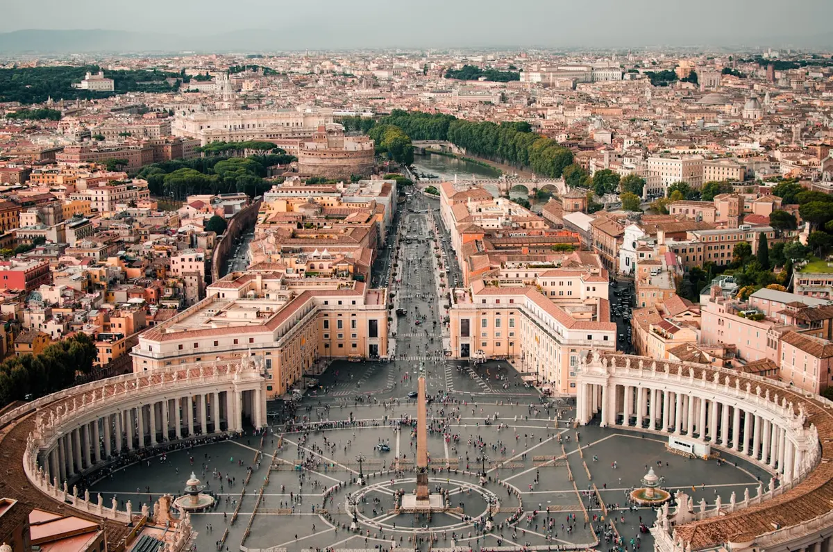 Vista aérea de Roma