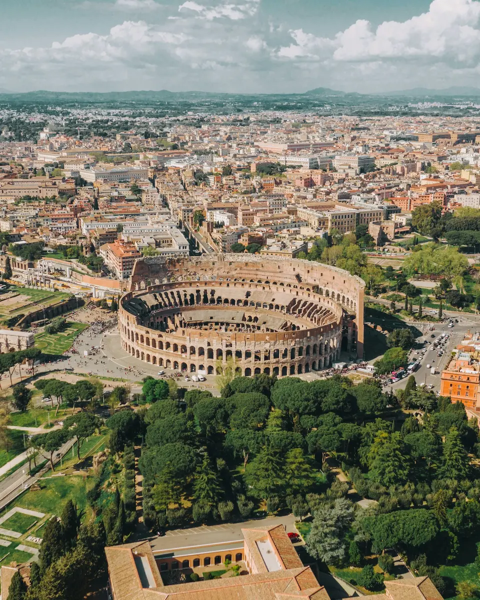 Vista aérea de Roma