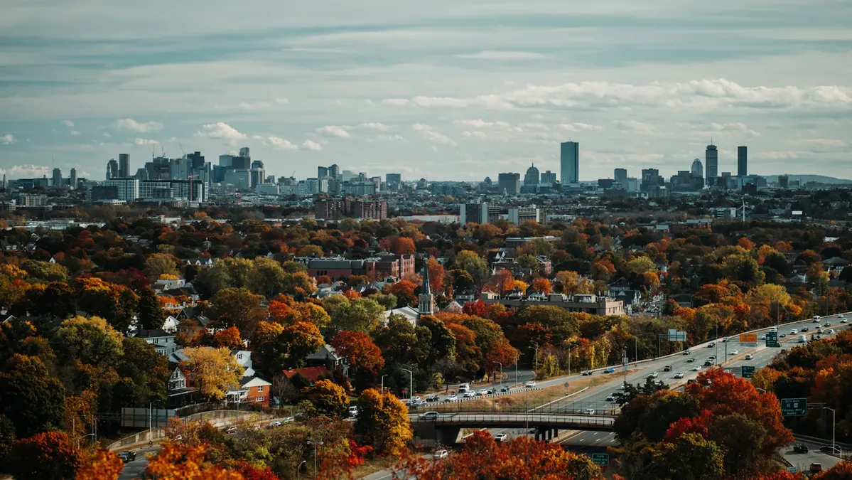 Vista aérea de Boston