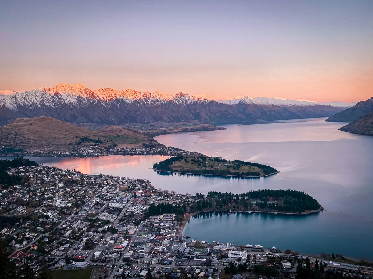 Vista aérea de Queenstown