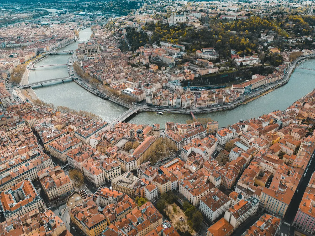 Vista aérea de Lyon